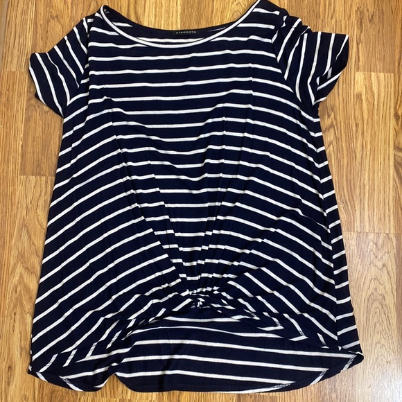 Navy and white striped women’s shirt - Picture 1 of 4